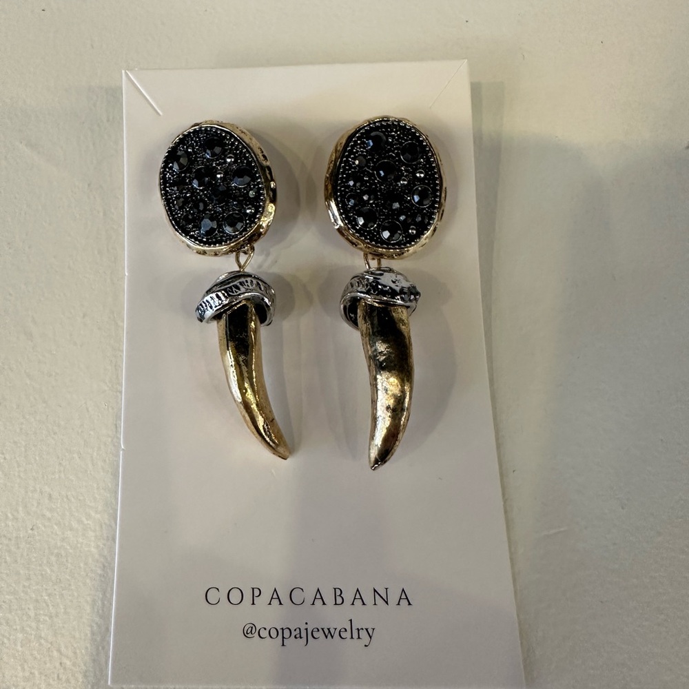 Black and Gold Earrings